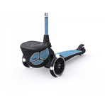 Trotineta copii pliabila cu roti luminoase, suport jucarie, Highwaykick 2 Lifestyle Steel Reflectorizant, 2 ani +, pana la 50 kg, Scoot Ride