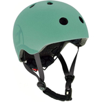 Casca de protectie pentru copii, sistem de reglare magnetic cu led, S-M, 51-55 cm, 3 ani+, Forest, Scoot Ride