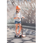 Trotineta copii pliabila, reglabila, roti luminoase, Highwaykick 5 Led Peach, 5 ani +, pana la 80 kg, Scoot Ride
