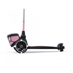 Trotineta copii pliabila cu roti luminoase, suport jucarie, Highwaykick 2 Lifestyle Rose Reflectorizant, 2 ani +, pana la 50 kg, Scoot Ride
