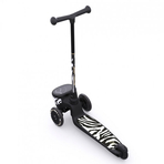 Trotineta copii pliabila, suport jucarie, Highwaykick 2 Lifestyle Zebra, 2 ani +, pana la 50 kg, Scoot  Ride