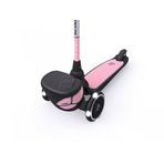 Trotineta copii pliabila cu roti luminoase, suport jucarie, Highwaykick 2 Lifestyle Rose Reflectorizant, 2 ani +, pana la 50 kg, Scoot  Ride