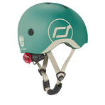 Casca de protectie pentru copii, sistem de reglare magnetic cu led, XXS-S, 45-51 cm, 1 an+, Forest, Scoot Ride