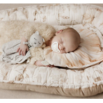 Suport de dormit Babynest Premium Bumbac si Catifea Cherry Soft Pink by BabySteps, 70x35 cm