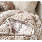 Suport de dormit Babynest Premium Bumbac si Catifea Cherry Soft Pink by BabySteps, 70x35 cm