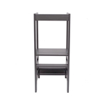 Inaltator Learning Tower Ajustabil, Ajutor de bucatarie MeowBaby , lemn Gri inchis