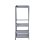 Inaltator Learning Tower Ajustabil, Ajutor de bucatarie MeowBaby , lemn Gri inchis