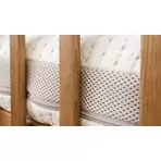 Saltea pentru copii, fata dubla, Spuma PUR profilata si strat nuca de cocos latexat, Husa 360, Tencel cu fibre de viscoza si ioni de argint antibacteriana, 120X60X9 Cm, High Natural