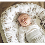 Suport de dormit Babynest Premium Bumbac si Catifea Cherry Soft Pink by BabySteps, 70x35 cm
