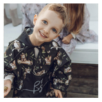 Pelerina de Ploaie pentru Copii, Poncho pentru ploaie 1,5-8 ani Happy Bear dark