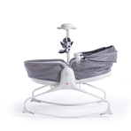 Sezlong 3 in 1 Tiny Love Cozy Rocker Napper, 0 luni plus, Gri cu Alb