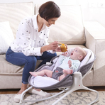 Sezlong 3 in 1 Tiny Love Cozy Rocker Napper, 0 luni plus, Gri cu Alb