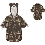 Pelerina de Ploaie pentru Copii, Poncho pentru ploaie 1,5-8 ani Happy Bear dark