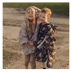 Pelerina de Ploaie pentru Copii, Poncho pentru ploaie 1,5-8 ani Happy Bear dark