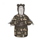 Pelerina de Ploaie pentru Copii, Poncho pentru ploaie 1,5-8 ani Happy Bear dark