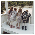 Pelerina de Ploaie pentru Copii, Poncho pentru ploaie 1,5-8 ani Animals Garden Dark