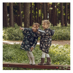 Pelerina de Ploaie pentru Copii, Poncho pentru ploaie 1,5-8 ani Animals Garden Dark