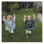 Pelerina de Ploaie pentru Copii, Poncho pentru ploaie 1,5-8 ani Animals Garden Dark