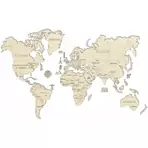 Harta lumii puzzle 3D de perete (XL)