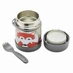 Cutie alimentara din inox cu lingura-furculita, Vulpe, 3 Sprouts