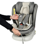 Scaun Auto Tweety Plus DELUXE BUF BOOF Light Grey cu Isofix rotativ 360 grade 0 36 kg