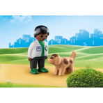 Veterinar cu catel - Playmobil 1.2.3