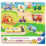 Puzzle Din Lemn Cu Vehicule, 8 Piese