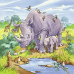 Puzzle Animale, 3X49 Piese