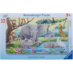 PUZZLE ANIMALE DIN AFRICA, 15 PIESE