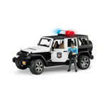 BRUDER - JEEP WRANGLER UNLIMITED RUBICON DE POLITIE CU SIRENA SI FIGURINA