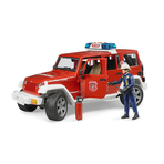 BRUDER - JEEP WRANGLER UNLIMITED RUBICON DE POMPIERI CU FIGURINA