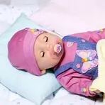 BABY born-Papusa interactiva cu sarafan de blugi - 43 cm