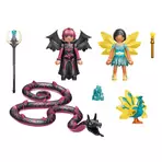 Crystal Fairy si Bat Fairy cu animalul de suflet - Playmobil Adventures of Ayuma