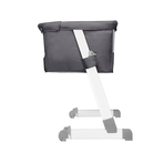 Lionelo - Patut co-sleeper Theo 2 in 1, Cu setare unghiulara, Reglabil in 5 pozitii pe inaltime, Dark Grey