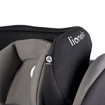 Lionelo - Scaun auto Bastiaan Pozitie de somn, Rotire 360 grade, 0-36 Kg, Cu Isofix si Centura Top Tether, Gri