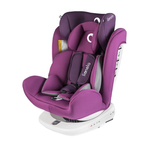 Lionelo - Scaun auto Bastiaan Pozitie de somn, Rotire 360 grade, 0-36 Kg, Cu Isofix si Centura Top Tether, Violet