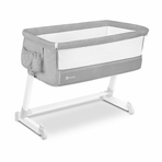 Lionelo - Patut co-sleeper Theo 2 in 1, Cu setare unghiulara, Reglabil in 5 pozitii pe inaltime, Grey