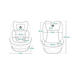 Lionelo - Scaun auto Sander Spatar reglabil, Forward-Facing sau Rear-Facing, Pozitie de somn, 0-36 Kg, Cu Isofix si centura Top Tether, Gri