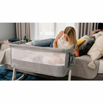 Lionelo - Patut co-sleeper Theo 2 in 1, Cu setare unghiulara, Reglabil in 5 pozitii pe inaltime, Dark Grey