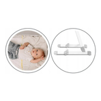 Lionelo - Patut co-sleeper Theo 2 in 1, Cu setare unghiulara, Reglabil in 5 pozitii pe inaltime, Dark Grey