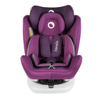 Lionelo - Scaun auto Bastiaan Pozitie de somn, Rotire 360 grade, 0-36 Kg, Cu Isofix si Centura Top Tether, Violet