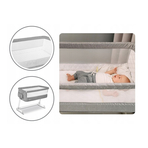 Lionelo - Patut co-sleeper Theo 2 in 1, Cu setare unghiulara, Reglabil in 5 pozitii pe inaltime, Grey