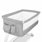 Lionelo - Patut co-sleeper Theo 2 in 1, Cu setare unghiulara, Reglabil in 5 pozitii pe inaltime, Grey