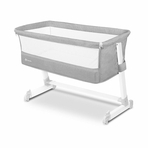 Lionelo - Patut co-sleeper Theo 2 in 1, Cu setare unghiulara, Reglabil in 5 pozitii pe inaltime, Grey