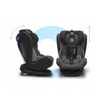 Lionelo - Scaun auto Bastiaan Pozitie de somn, Rotire 360 grade, 0-36 Kg, Cu Isofix si Centura Top Tether, Gri