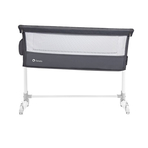 Lionelo - Patut co-sleeper Theo 2 in 1, Cu setare unghiulara, Reglabil in 5 pozitii pe inaltime, Dark Grey