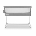 Lionelo - Patut co-sleeper Theo 2 in 1, Cu setare unghiulara, Reglabil in 5 pozitii pe inaltime, Grey