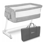 Lionelo - Patut co-sleeper Theo 2 in 1, Cu setare unghiulara, Reglabil in 5 pozitii pe inaltime, Grey