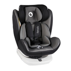 Lionelo - Scaun auto Bastiaan Pozitie de somn, Rotire 360 grade, 0-36 Kg, Cu Isofix si Centura Top Tether, Gri