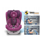 Lionelo - Scaun auto Bastiaan Pozitie de somn, Rotire 360 grade, 0-36 Kg, Cu Isofix si Centura Top Tether, Violet